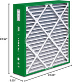Filterbuy 22x24x5 Air Filter MERV 8 Essential Dust & Allergy Defense (2-Pack), Electrostatic Pleated HVAC AC Furnace Filters for Amana, Goodman, and Five Seasons (Actual Size: 22.06 x 23.94 x 5.25)