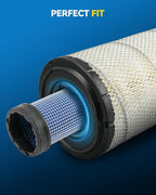 PHILTOP Air Filters Set P828889-P829333 Compatible with Donaldson, Caterpillar Cat Backhoe, Wix, John Deere, Case and Baldwin