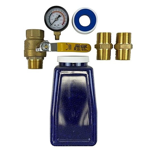 1" NPT Industrial (2-Stage) Coalescing Filter Removes Oil, Moisture Vapor Aerosols and in Line Desiccant Bead Air Dryer for Compressed Air Lines