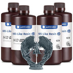 ANYCUBIC 2nd Gen Resin Technology ABS-Like Resin 2.0 Bundle, 3D Printer Resin with High Toughness, More Precise Details, Wide Compatibility for All LCD Resin 3D Printers (HD Grey, 4kg in Total)