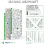 16x20x1 Air Filter 4 Pack, Durable MERV 8 Pleated Home HVAC AC Furnace Filters, Lightweight Compact Air Conditioner Filter Replacement
