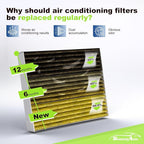 Engine and Cabin Air Filter Combo for 11-16 Chrysler Town & Country, 11-20 Dodge Grand Caravan,12-15 Ram C/V, 11-14 Volkswagen Routan Engine Air Filter Car Replacement #CF10743 CA11050 Car Accessories