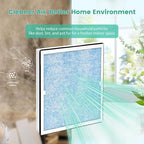 2-in-1 HEPA Activated Carbon Filter Replacement for AlorAir CleanShield HEPA 550 Air Scrubber 17.2x15.3x2, 2 Pack