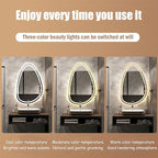 JSLJDM 500 X800 mm Illuminated Backlit LED Bathroom Mirror, Wall Mounted Multifunction Bathroom Vanity Mirror with Lights and Demister Pad, Energy-Saving Illuminated Smart Mirror