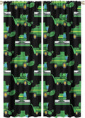 Kids Agriculture Machine Window Curtains, Farm Equipment Tractors Transport Combines Rod Pocket Decorative Windows Curtain for Boys Children Teens Room Decor 42x63in (30% Blackout)