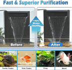Turtle Tank Filter w/ U-V Light for Large 40-150 Gal Tank 4-Stage Flow Adjustable Low Water Level Internal Deodorization Green Clean Machine Killing Cloudy Saltwater Freshwater Aquarium Crystal Clear