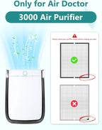 3000 Replacement Filter Compatible with Air Doctor 3000 Air Purifier, 1 Premium Filter + 2 Activated Carbon Filters + 4 Pre-Filters,Compare to ADF3001 ADF3002 ADF3003