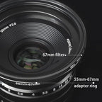 72mm Lens to 49mm Camera Lens Adapter 72mm to 49mm Step Down Ring Adapter Ring for All Brands of UV ND CPL, with Premium Lens Wiping Cloth 2 Pack (72mm-49mm)