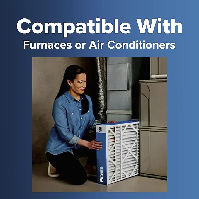 Filtrete 16x25x5 (SlimFit) AC Furnace Air Filter, MERV 13, MPR 1900, Premium Allergen, Bacteria & Virus, Electrostatic Air Cleaning Filter, 2-Pack (Actual Size 15.63x24.74x4.31 in)