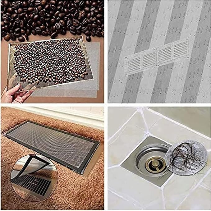 MRYBD 304 Stainless Steel Woven Wire Mesh Small 1mm Hole Fine Wire Mesh, 30 Mesh Drain Cover Mesh, Garden Insect Screen, for Air Bricks, Window, Vents, Filter 1x8m