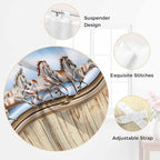 Western Horse Bedroom Curtains 72 Inch Length, Window Curtains Tab Top, Farmhouse Wooden Grain Vintage Cowboy Barn Door Light Filtering Window Treatments Drapes 52"x72" 2 Panel