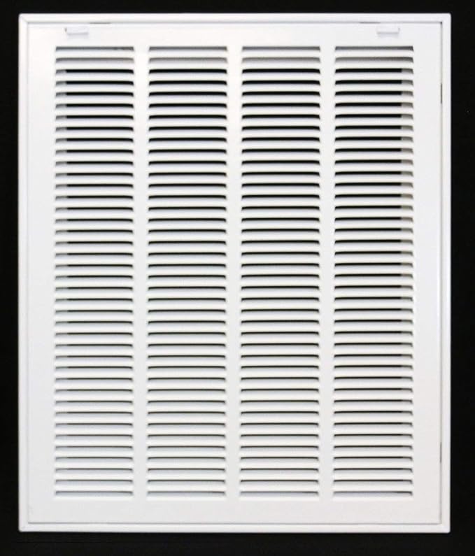 HVAC Premium 16 x 18 Duct Opening Steel Return Air Filter Grille, for 1-inch Filter, Removable Door, Flat Stamped HVAC Vent Cover Grille, Outer Dimensions 18.5 x 20.5