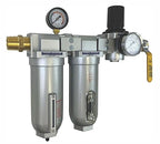 3/4" NPT Industrial (3-Stage) Oil, Moisture Vapor Removing Coalescing Filter and in Line Desiccant Air Dryer and Air Pressure Regulator for Compressed Air Lines