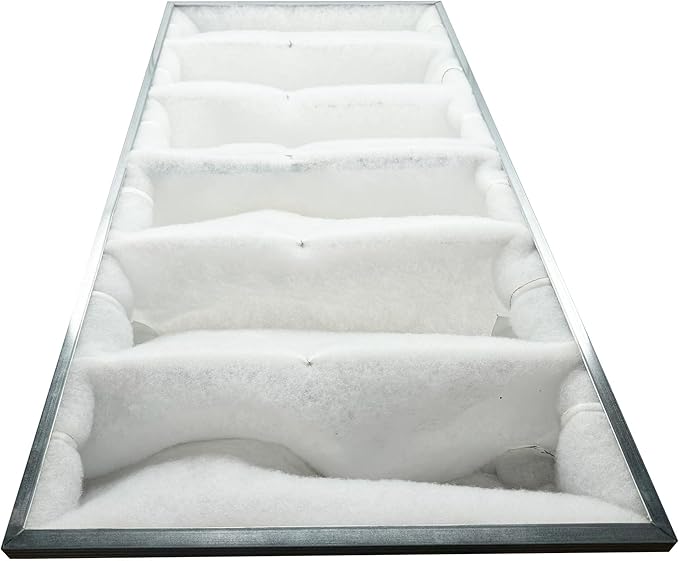 wioboy Paint Spray Booth Intake Filter (23.5" x 46" x 8" (4/case)), 6 Pocket High Capacity Polyester Air Filter