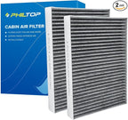 PHILTOP Cabin Air Filter w/Activated Carbon, Compatible with CF11854 Nissan Rogue 2014-2020, Rogue Sport 2017-2022, Carbon Filter Up Dust Pollen Odor, Pack of 2