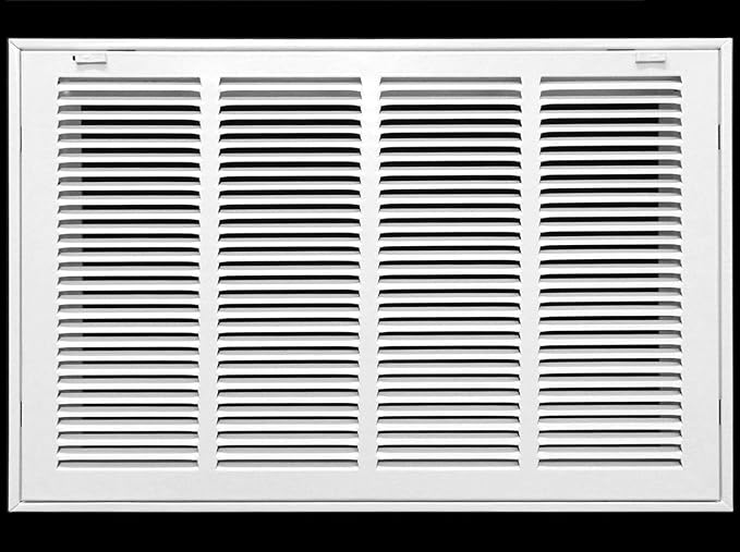 HVAC Premium 22 x 12 Duct Opening Steel Return Air Filter Grille, for 1-inch Filter, Removable Door, Flat Stamped HVAC Vent Cover Grille, Outer Dimensions 24.5 x 14.5