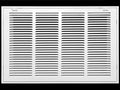 22" X 8" Steel Return Air Filter Grille for 1" Filter - Easy Plastic Tabs for Removable Face/Door - HVAC Duct Cover - Flat Stamped Face -White [Outer Dimensions: 23.75w X 9.75h]