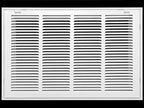 22" X 8" Steel Return Air Filter Grille for 1" Filter - Easy Plastic Tabs for Removable Face/Door - HVAC Duct Cover - Flat Stamped Face -White [Outer Dimensions: 23.75w X 9.75h]