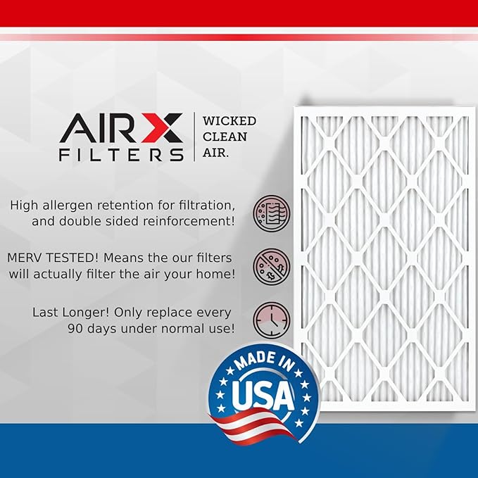 AIRx Filters WICKED CLEAN AIR 12x18x1 MERV 11 Electrostatic Pleated Air Conditioner Filter 6 Pack HVAC AC Furnace Filters