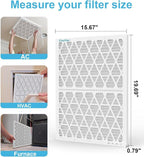 Reusable 16x20x1 Air Filter (MERV 8), 1 Foldable Frame + 6 Refills (Not Individual Filters), Greener HVAC AC Furnace Air Filters MPR 700&FPR 5(Actual Size:15.75"x19.75"x0.75")