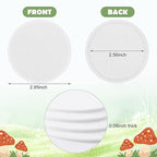 48 Pcs 2.5" Monotub Adhesive Filter Disks-2MM Thick Monotub Filter Discs-Monotub Filters for Mushroom Growing Supplies Filter Pad Replacements