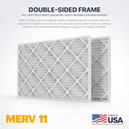 BNX TruFilter 20x30x1 Air Filter MERV 11 (4-Pack) - MADE IN USA - Allergen Defense Electrostatic Pleated Air Conditioner HVAC AC Furnace Filters for Allergies, Dust, Pet, Smoke, Allergy MPR 1200 FPR 7
