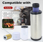 Maintenance Service Filter Kit Compatible with Kubota L3010 L3130 L3410 L3430 HST Replaces# TA040-93220 TA040-93230 HH164-32430 HHTA0-37710 15521-43160