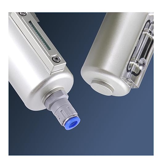 1/2 Inch NPT Industrial Grade Three Stage Air Drying System, Particulate Filter, Coalescing Filter, Desiccant Dryer and Air Regulator, 0-240 PSI, Auto Drain