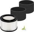 Universal VFCF Replacement Washable Filter fits Vacmaster 4 Gallon VFB511B 0201 Beast/ VWMB508 0101/ VF408/ VF409/ Professional VF410P, with 4x Foam Sleeve-2 Pack