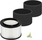 Universal VFCF Replacement Washable Filter fits Vacmaster 4 Gallon VFB511B 0201 Beast/ VWMB508 0101/ VF408/ VF409/ Professional VF410P, with 4x Foam Sleeve-2 Pack