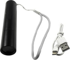 Flashlight for Fluorescence/Glowing Mineral Crystal Lightweight Powerful 3 Watt 365nm Blacklight w/Optical UV Filter Pocket Torch, USB Rechargeable (USB Cable Included) + Sodalite Rough (1PC)