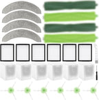 24 Pack Replacement Parts Compatible with iRobot Roomba Combo j7+/Plus Robot Vacuum Cleaner, 2 sets of multi-surface rubber roller brush 6 filters 6 side brushes 6 vacuum bags 4 Mopping Pad
