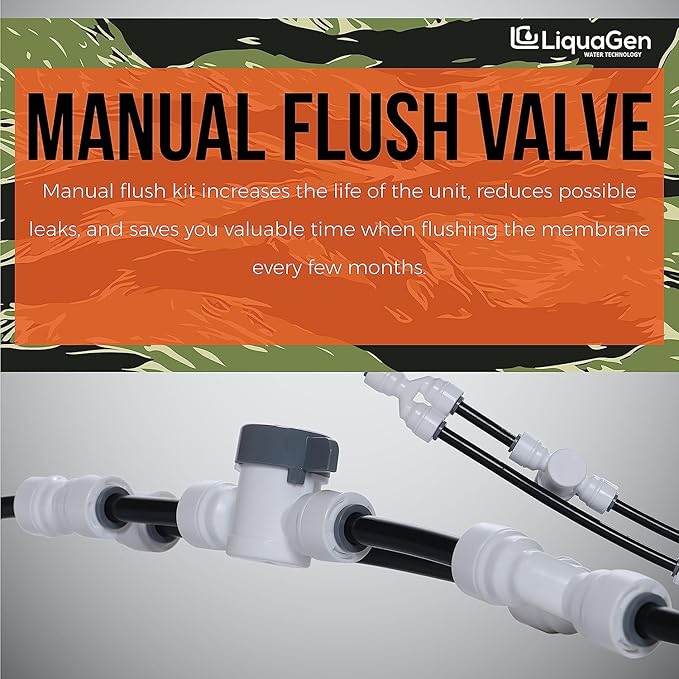 LiquaGen - 6 Stage Heavy Duty - 0 TDS/PPM Reverse Osmosis/Deionization Aquarium Reef Water Filter System | Ultimate Purification RO/DI Machine w/Dual Deionization Canisters (75 GPD)