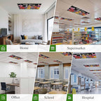 Fluorescent Light Covers for Ceiling Lights Hello Spring Magnetic Light Filters 3 Pack 4x2 ft Butterfly Colorful Spring Floral Ceiling Lights Cover for Classroom Office School Home Drop Lamp Decor