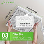 14x14x1 Air Filters, MERV 8 Pleated HVAC Furnace Filters (4-Pack) - Dust Defense, MPR 600 - exact dimensions: 13.75"x13.75"x0.75" - Replacement for AC, Heater, and Ventilation Systems