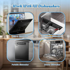 Dishwasher Cleaner Tablets Deodorizer-48 Pack Deep Cleaning Dish Washer Descaler Freshener-Grime Limescale Heavy Duty Grease Odor Smell Remover-for All Dishwashers Lemon Foaming 2 Year Supply
