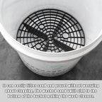 2 PCS Car Wash Bucket Insert, Dirt Guard Bucket Insert Helps Remove Dirt Debris Washing Kit, Detail Grit Trap Filter Cleaning Tool Fits 3-5 Gallon Bucket, Car Accessories （Black+Red）