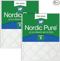 Nordic Pure 16x25x1 (Actual Size: 15 1/2 x 24 1/2 x 3/4) Poly Green MERV 6 AC Furnace Air Filters – Reduces Dust, Pollen, Pet Dander & Allergens – 2-Pack