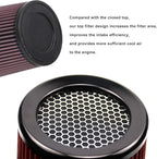 RYANSTAR RACING 76mm 3" High Flow Round Tapered Cone Cool Air Filter Cleaner with Top Filter Design Short 163mm tall