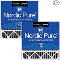Nordic Pure 20x20x5 (19_5/8 x 19_7/8 x 4_3/8) Honeywell Replacement Furnace Filters MERV 12 Plus Carbon 2 Pack