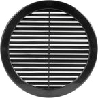 Vent Systems 8" Inch (Opening Dimensions) - Pack of 100 - Black Soffit Vent Cover - Plastic Round Air Vent Grille - Built-in Mesh Screen - HVAC Register Louver for Bathroom, Home, Kitchen