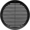 Vent Systems 8" Inch (Opening Dimensions) Black Soffit Vent Cover - Plastic Return Air Vent Cover - Round Ventilation Grille with Mesh Screen - HVAC Register Louver for Bathroom, Home, Kitchen
