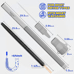 Holikme Dryer Vent Cleaner Kit 2 Pieces - Upgraded Dryer Lint Screens Cleaner Brush Part,Compatible with Most Vacuum Cleaner,Vacuum Hose Attachment & Refrigerator Coil Brush,Quickly Lint Remove,Gray