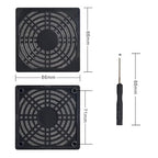 ELUTENG 80mm Fan Filter 2 Pack Ventilation Grill Cover IP40 Dustproof Cool Computer Ventilator Guard with Screwdrivers Dust Filter Kit for 8cm Cooling Fan Compatible for 80x80 Case Fan USB Cooling Fan