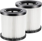 DCV581H DCV580H Vacuum Filter for DEWALT 20V MAX Shop Vac Cleaner Cordless and Corded Portable 2 Gallon Wet Dry Vacuum, Washable and Reusable Hepa Replacement Filter, 2 Pack