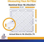 Filter King 18.25x22x1 Air Filter | 6-PACK | MERV 13 HVAC Pleated A/C Furnace Filters | MADE IN USA | Actual Size: 18.25 x 22 x .75"