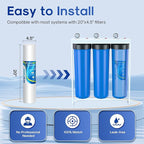 ICEPURE 1 Micron 20" x 4.5" Whole House Sediment Home Water Filter Replacement Cartridge, Compatible with SP-DD-5005-20BB, FPMB5-20, AP810-2, 155358-43, SDC-45-2005, 2PP20BB1M, P5-20, FP25B, 2 Pack