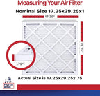Filter King 17.25x29.25x1 Air Filter | 6-PACK | MERV 11 HVAC Pleated A/C Furnace Filters | MADE IN USA | Actual Size: 17.25 x 29.25 x .75"