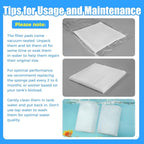 AQUANEAT 6-Pack Replacement Filter Sponge Pads, Aquarium Foam Insert Compatible with AquaClear 110, Fish Tank Filter Media