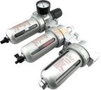 1/4" NPT MID FLOW Filter Regulator Coalescing Desiccant Dryer System For Compressed Air Lines, Poly Bowls, Great For Paint Spray And Plasma Cutter (AUTO DRAIN)